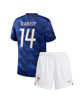 Billige Fotballdrakt Frankrike Adrien Rabiot #14 Replika Hjemmedraktsett Barn VM 2026 Kortermet (med bukser)